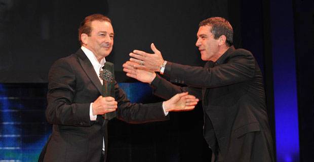 Antonio Banderas con Juan Diego Ruiz